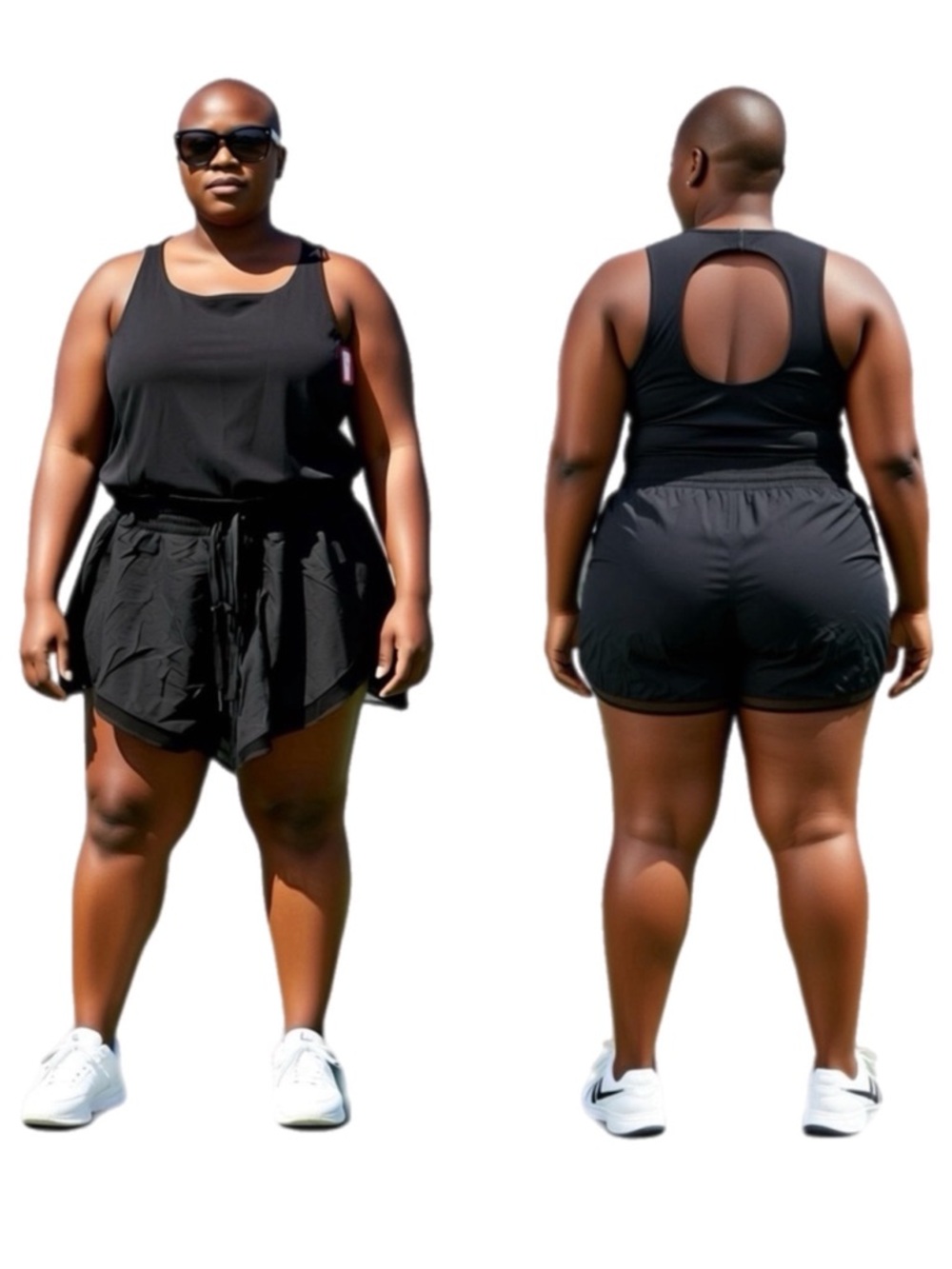 SPANX Get Moving Easy Access Exercise Romper 3X Black
